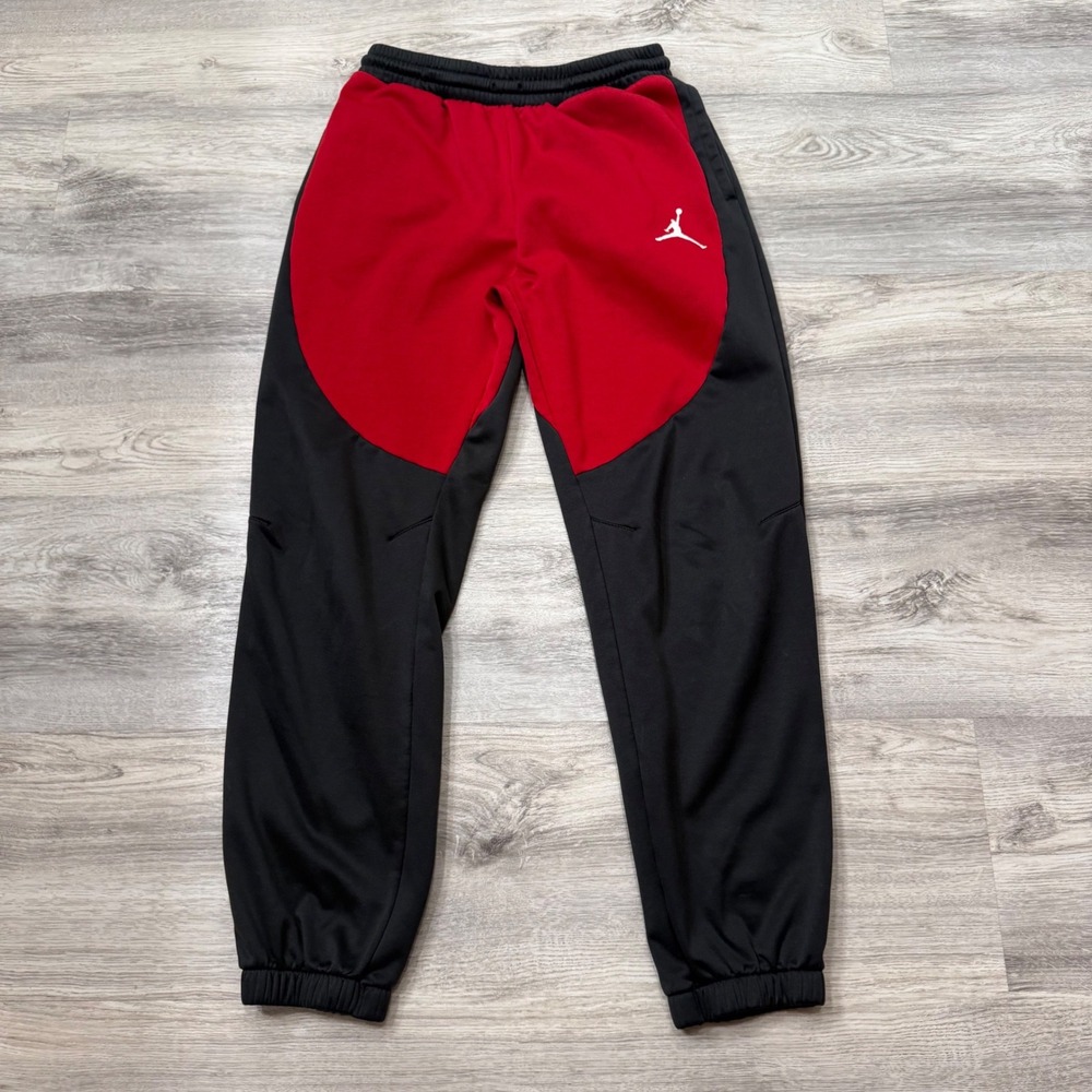 Jordan Kids Red Black Colorblock Fleece Lined Joggers Sweatpants XL 13-15Y - Picture 5 of 12